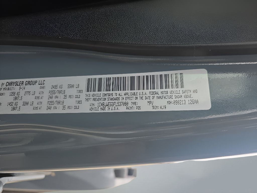 2015 Jeep Wrangler Sahara