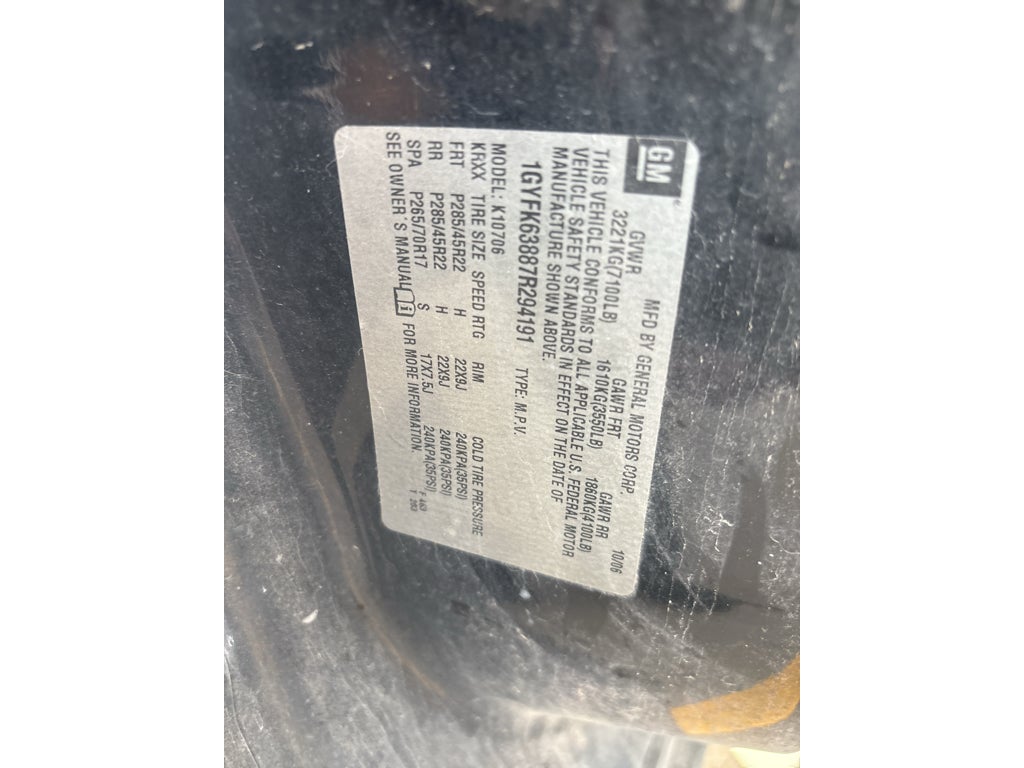 2007 Cadillac Escalade 1500; Luxury Base