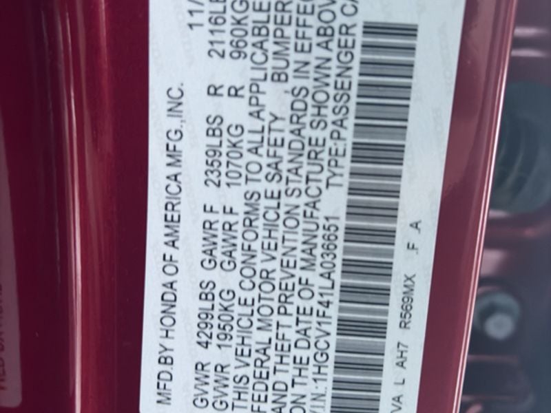 2020 Honda Accord EX